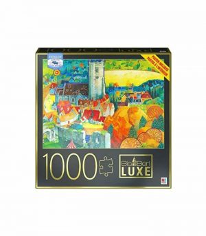 Big Ben Luxe Corfe Castle Dorset Village 1000 Piece 27_ by 20_ Jigsaw Puzzle