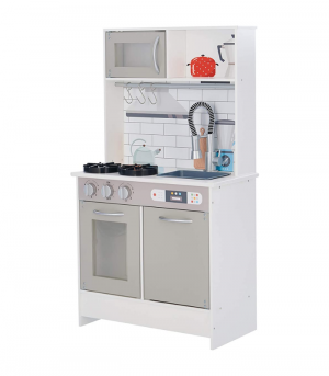 Teamson Kids Little Chef Valencia Classic Wooden Play Kitchen Grey