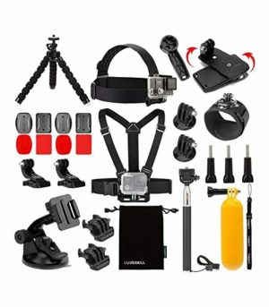 Luxebell Accessories Kit for AKASO EK5000 EK7000 4K WiFi Action Camera GoPro Hero 9 8 7 6 5Session 5Hero 43+321 Max Fusion SJ4000 SJ5000