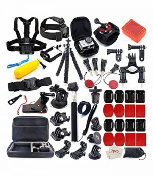 MOUNTDOG Action Camera Accessories Kit for GoPro Hero 10 9 8 7 6 5 4 3+ 3 Hero Session 5 Black Accessory Bundle Set for Yi AKASO Apeman SJ4000 DBPOWER WiMiUS QUMOX Campark Action Camera Accessory