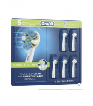 Oral B Floss Action Replacement Brush Heads, 5 Count.1