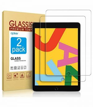 2 Pack Screen Protector Compatible with iPad 9th Generation iPad 8th Generation 10.2 Inch, apiker Tempered Glass Compatible with iPad 9 8 7 (202120202019)