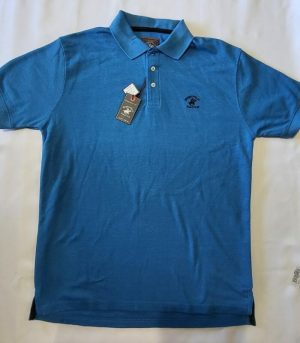 Beverly Hills Polo Club Polo Shirt Men's Medium Blue Short Sleeve Modern Fit Casual