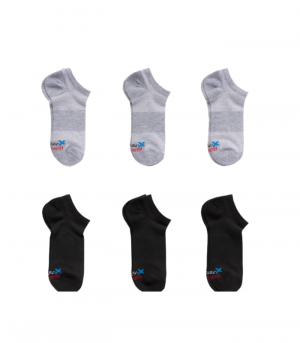 Boys' Hanes Premium 6pk No Show Athletic footbed Socks - Colors May Vary _M