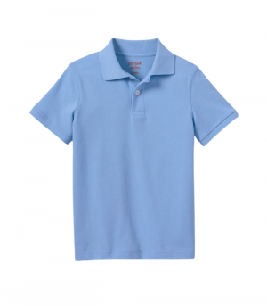 Boys' Short Sleeve Pique Uniform Polo Shirt - Cat & Jack™ Light Blue
