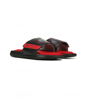 Champion Men's Vital Foam Adjustable Slide Black_Red_Grey - Copy