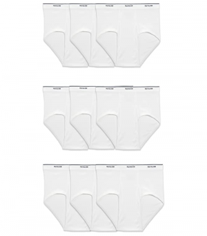 Fruit of the Loom Men's Tag-free Cotton Briefs, 9 Pack - White, Medium US