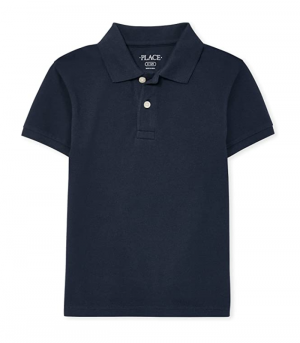 The Children's Place boys Single Short Sleeve Pique Polo, Nautico
