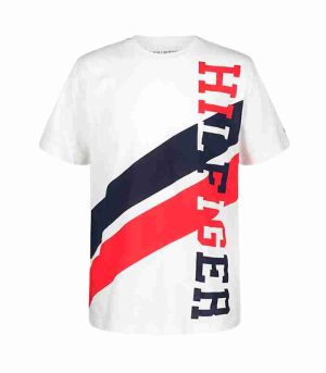Tommy Hilfiger Big Kids’ Diagonal Logo T-Shirt
