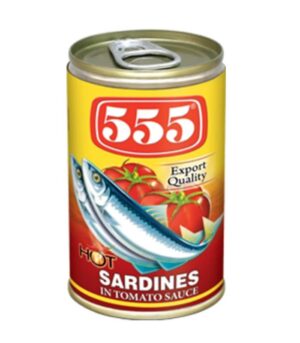555 Sardines 155g Hot Chili In Tomato