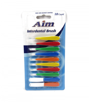 Aim Interdental Brush 10pc Asst Clrs