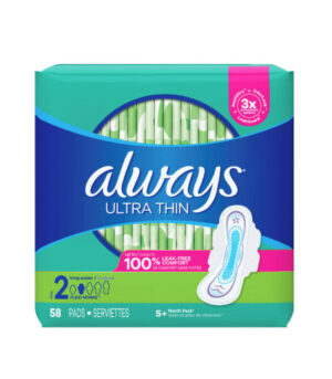Always 58ct Ultra Thin Pads Size 2