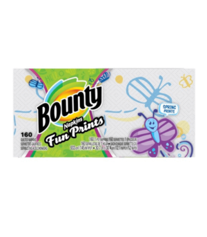 Bounty Napkins 160packs 1-Ply Fun Print