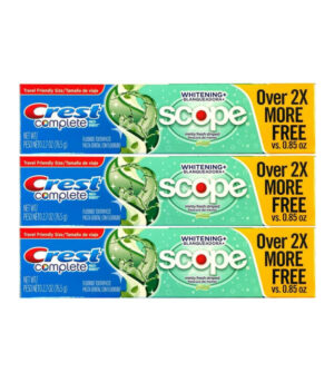 Crest Complete Multi-Benefit Whitening + Scope Minty Fresh Flavor Toothpaste 2.7 Oz, Pack of 3
