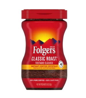 Folgers Classic Roast Instant Coffee Crystals 3oz