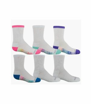 Fuit Of The Loom Crew Socks 4-10 6 Packs Assorted