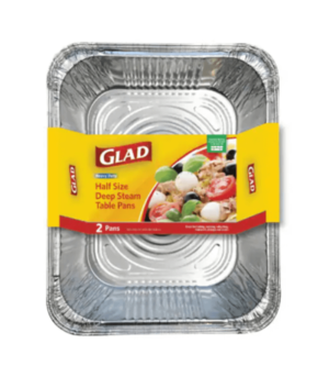 Glad Aluminum Pan Half Size 2p