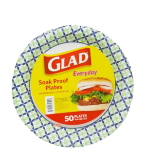 Glad Paper Plates 50pieces 10in Soak Proof