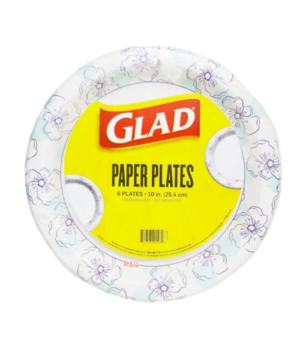 Glad Paper Plates 6pieces 10in
