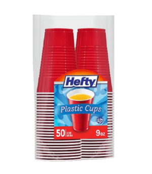 Hefty Plastic Red Cups 50pieces 9oz