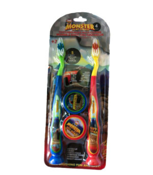 Oral Fusion Monster Toothbrush Travel Set 4pc