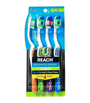 Reach Advanced Design Curve Soft Toothbrushes, 4pack