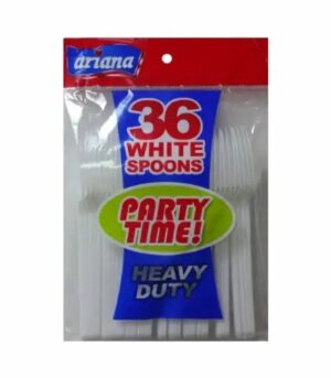 Ariana 36 White Spoons Party Time Heavy Duty