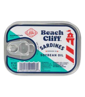 Beach Cliff Sardines Served in Soybean Oil 3.75oz