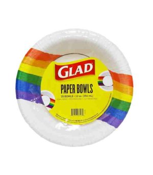 Glad Paper Bowls 20bowls 12oz