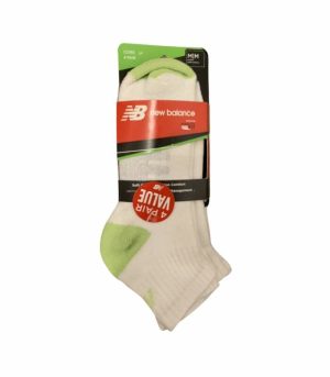 New Balance Soft Combed Cotton Comfort Sock 4pack Full Cushion Medium Size (1)