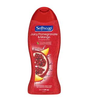 Softsoap 20oz Juicy Pomegranate & Mango with real fruit extracts Moisturizing Body Wash