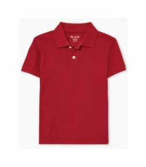 The Children’s Place boys Single Short Sleeve Pique Polo, Nautico Large Size