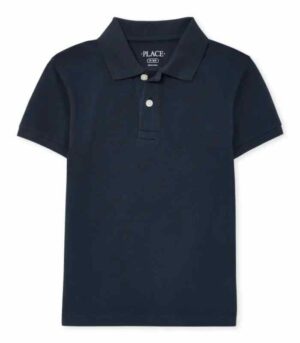 The Children’s Place boys Single Short Sleeve Pique Polo, Nautico Medium Size